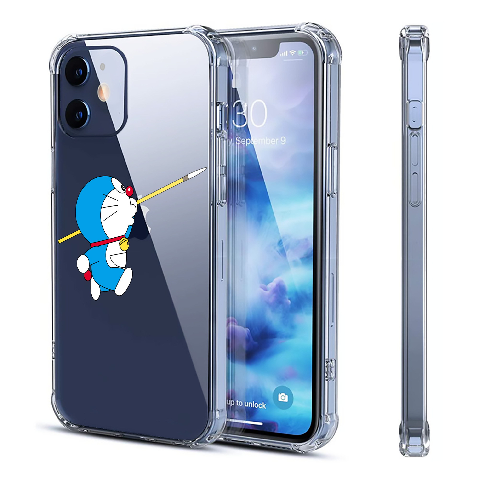 （画像用） ドラえもん Doraemon 【iPhone 12シリーズ対応】透明スマホケース（クリアソフトケース）